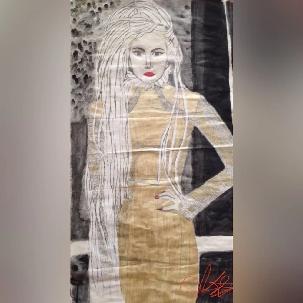 Handmade art by me as a digital printable art work on an A4 laminated paper NWT